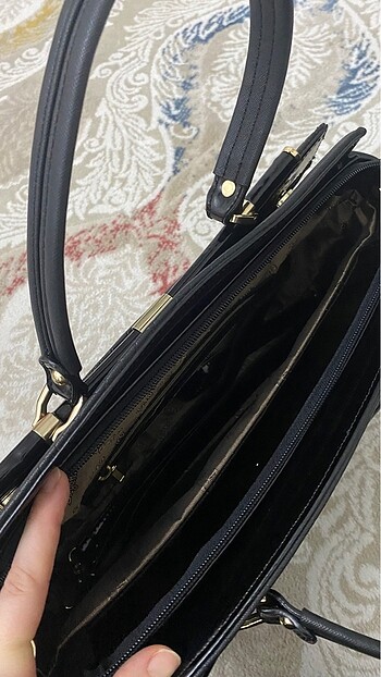 Siyah şık çanta - Görsel 7
