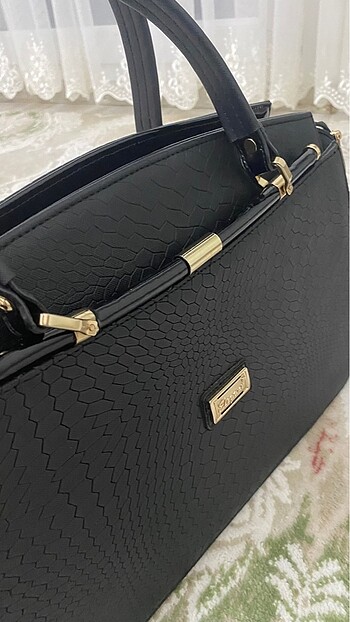 Siyah şık çanta - Görsel 8