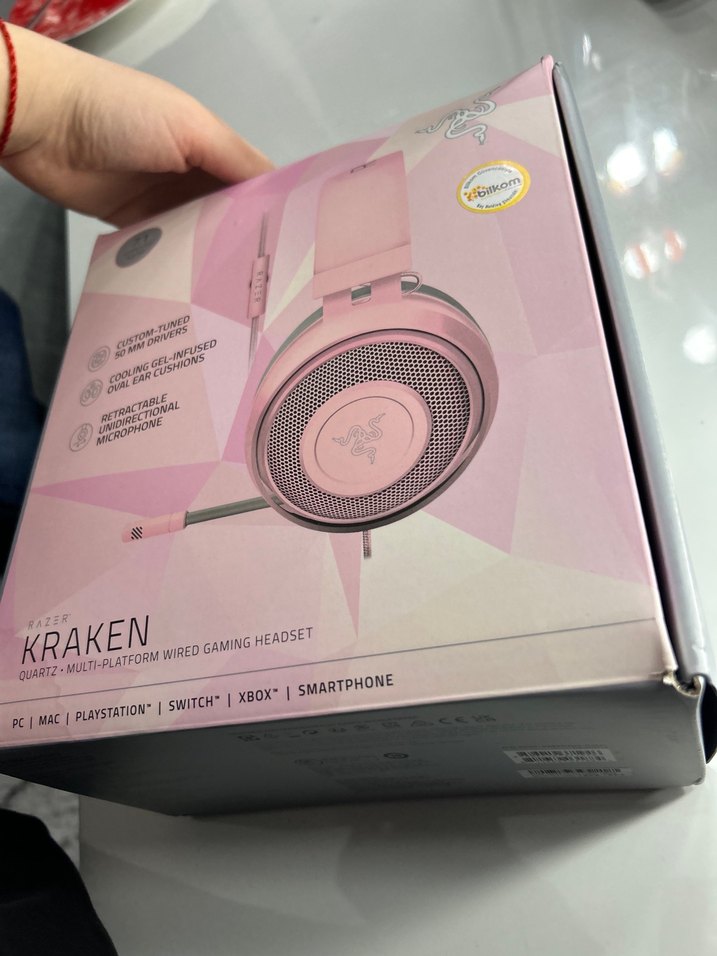 Razer Kraken Quartz Pembe Gaming Kulaklık - Görsel 2