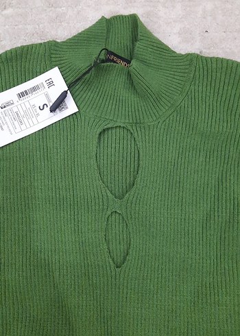 Fashion Angel Yeşil Örme Kadın Triko Kazak