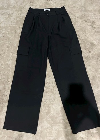 Siyah Bol Kesim kargo Pantolon - Görsel 3