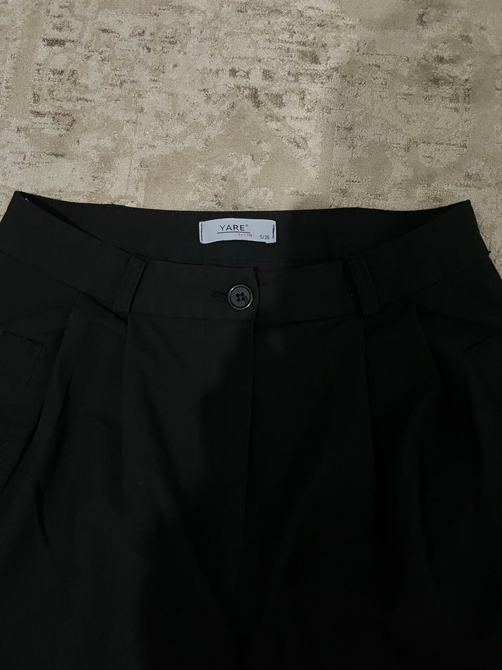 Siyah Bol Kesim kargo Pantolon - Görsel 2