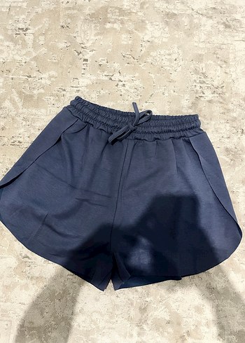 Lacivert Kadın Mini Şort Rahat Kesim - Görsel 2