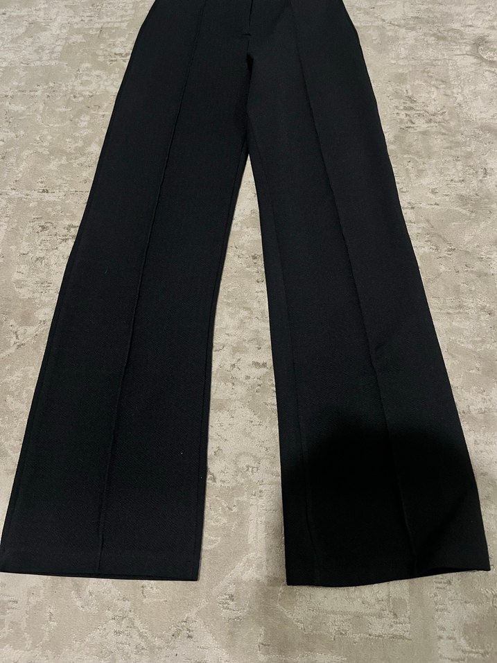 Siyah Kadın Ofis Kumaş Pantolon - Görsel 3