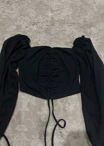 Siyah Gotik Mini Bluz - Görsel 2