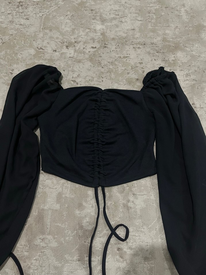 Siyah Gotik Mini Bluz - Görsel 2