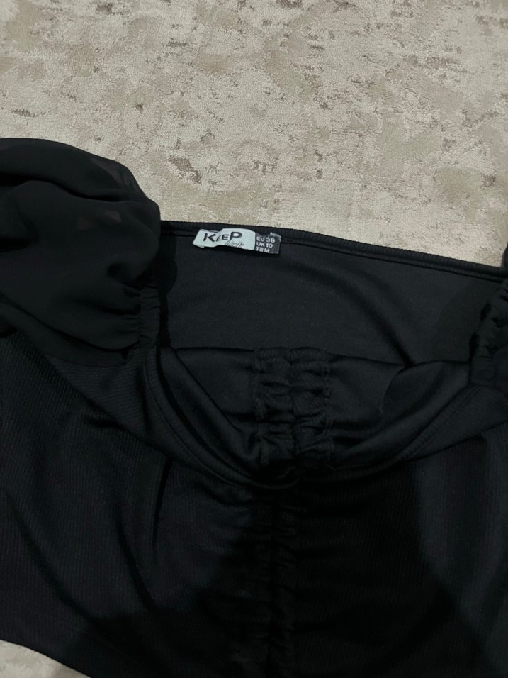 Siyah Gotik Mini Bluz - Görsel 3