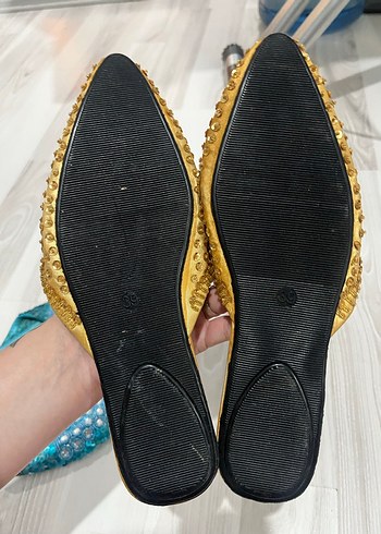 Boncuk İşlemeli Parlak Çok Renkli Kadın Terlik - Görsel 3