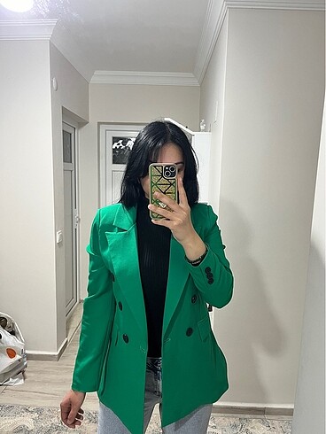 m Beden yeşil Renk Yeşil blazer ceket