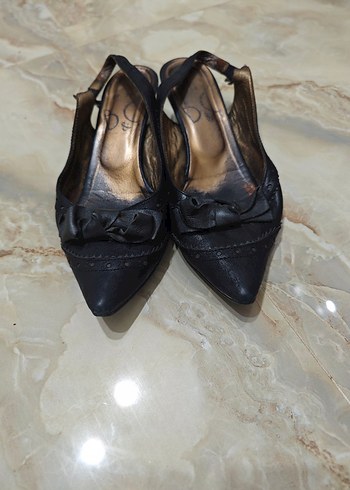 Diger Siyah Yılan Desenli Stiletto Topuklu Kadın Ayakkabı - Görsel 6