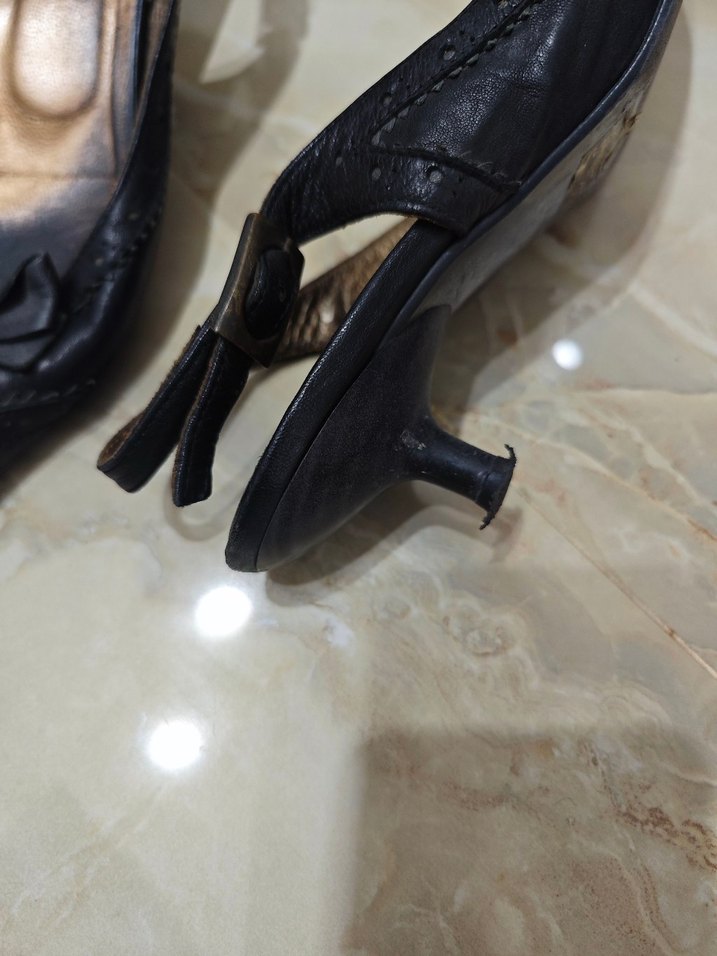 Diger Siyah Yılan Desenli Stiletto Topuklu Kadın Ayakkabı - Görsel 5