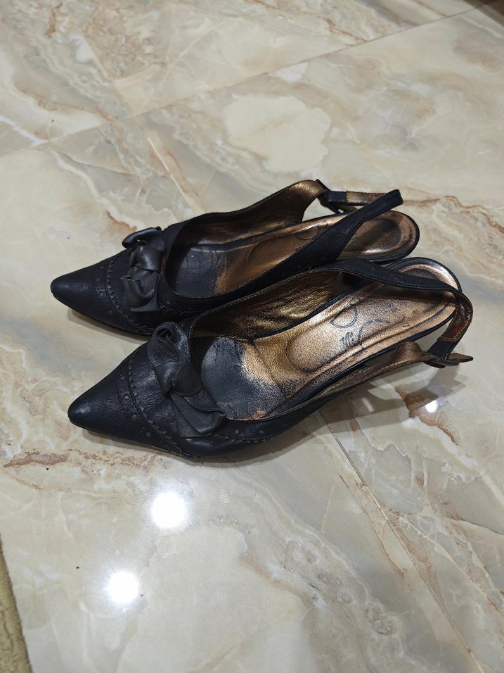 Diger Siyah Yılan Desenli Stiletto Topuklu Kadın Ayakkabı - Görsel 3