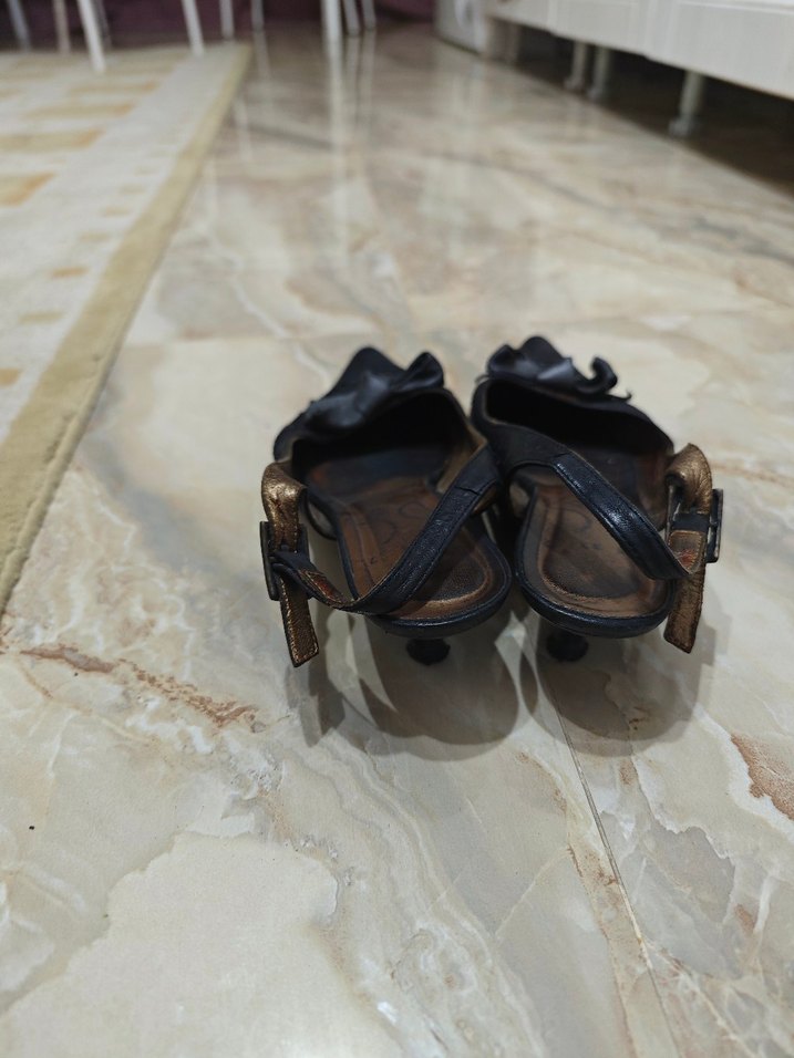 Diger Siyah Yılan Desenli Stiletto Topuklu Kadın Ayakkabı - Görsel 2