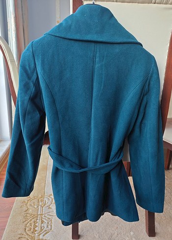 Kemerli Koyu Yeşil Kadın Kaban - Görsel 2