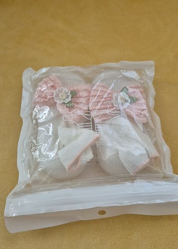 Kız Bebek Pembe Örgü İlk Adım Ayakkabısı - Görsel 6