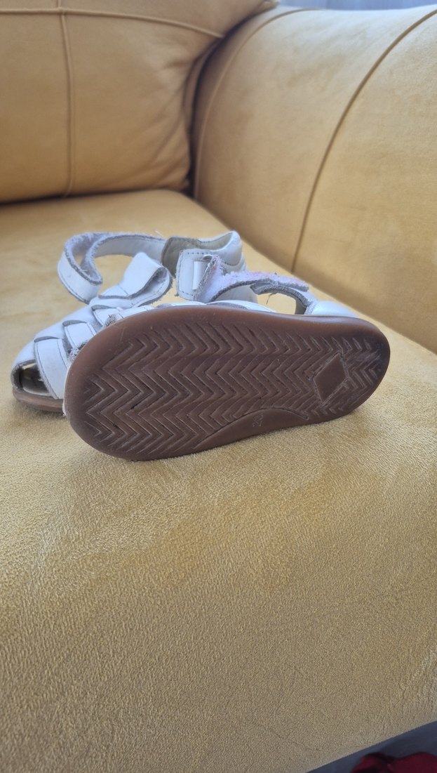 Kız Çocuk Beyaz cırtcırtlı Sandalet - Görsel 4