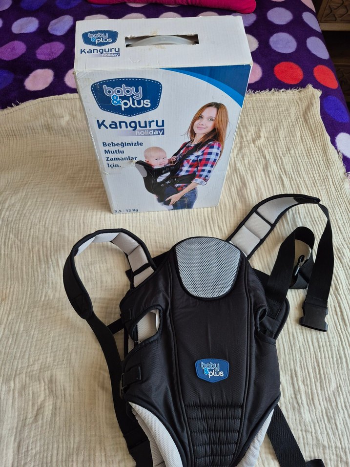 Babyplus Siyah Bebek kanguru - Görsel 5