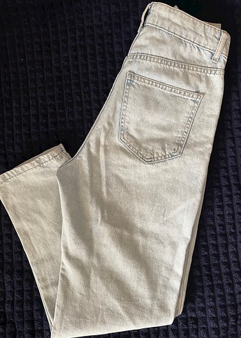 Bej Midi Boy Kadın Denim Pantolon - Görsel 2