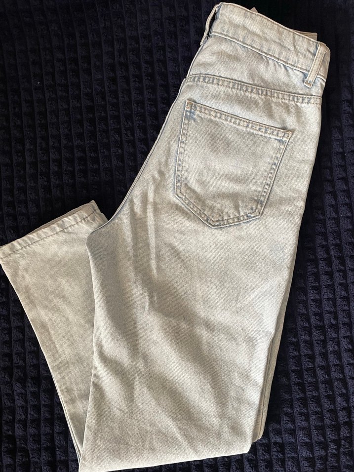 Bej Midi Boy Kadın Denim Pantolon - Görsel 2