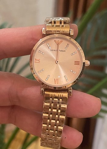 Zincir Detaylı Altın Kadın Kol Saati - Görsel 2