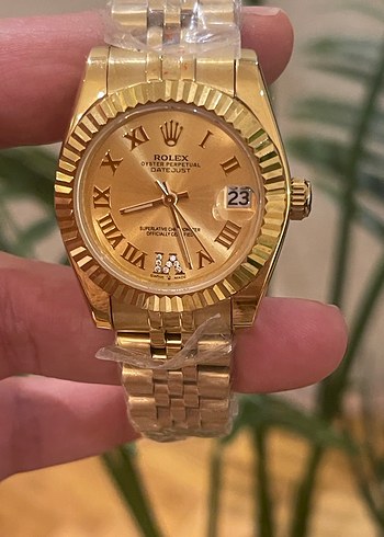 Altın Renkli Klasik Rolex Kadın Saati - Görsel 2