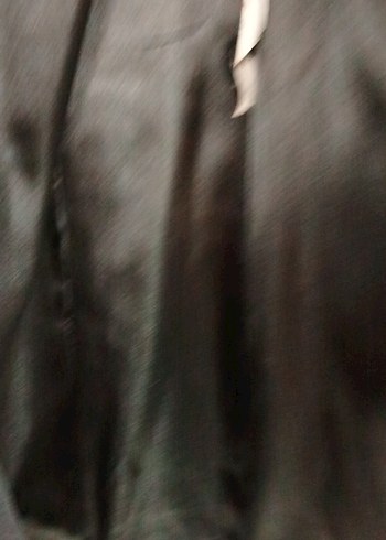 Düğmeli Siyah Kaban, Cepli, Uzun Kollu - Görsel 7