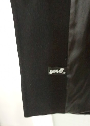 Düğmeli Siyah Kaban, Cepli, Uzun Kollu - Görsel 8