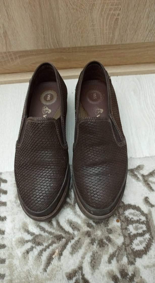 Kahverengi Yılan Desenli kadın ayakkabısı - Görsel 2