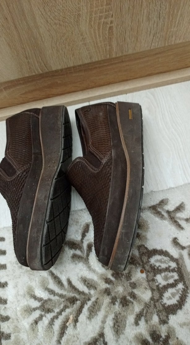 Kahverengi Yılan Desenli kadın ayakkabısı - Görsel 4