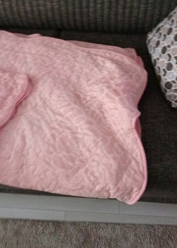 Pembe çift kişilik yatak örtüsü - Görsel 5