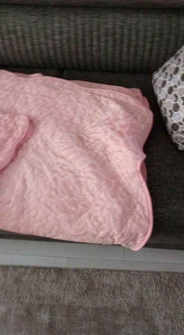 Pembe çift kişilik yatak örtüsü - Görsel 5