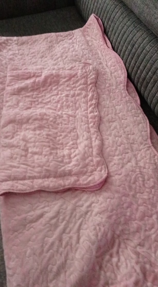 Pembe çift kişilik yatak örtüsü - Görsel 3