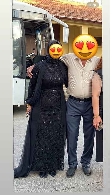 38 beden abiye siyah hatasız