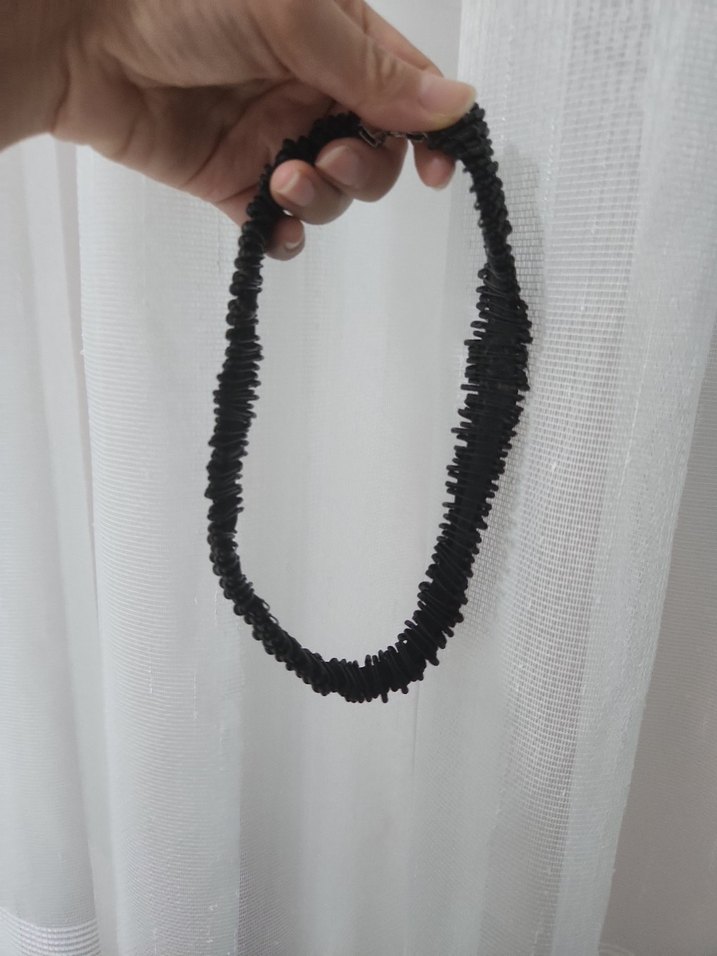 Siyah Yılan Desenli Elastik Gotik Kadın El Zinciri - Görsel 2