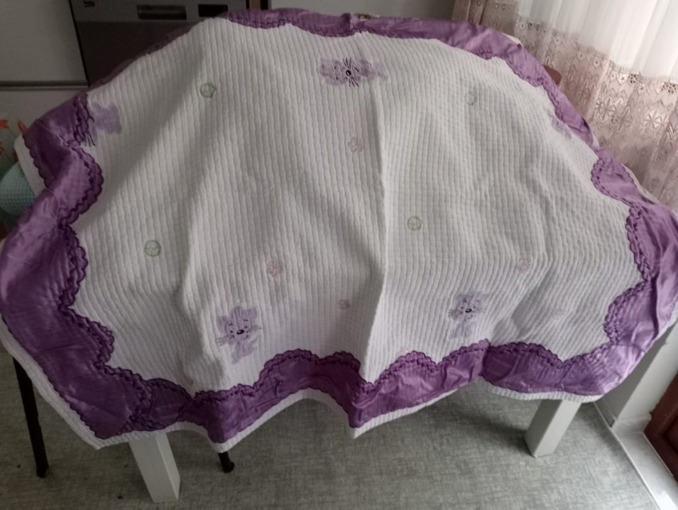 Nakışlı Mor Çocuk Battaniyesi - Görsel 3