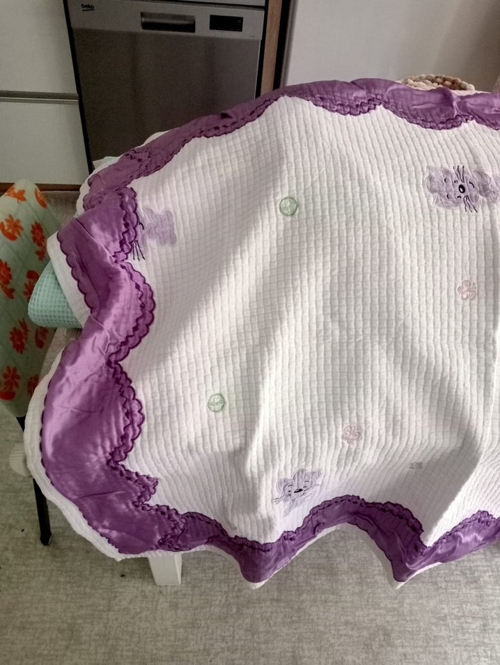 Nakışlı Mor Çocuk Battaniyesi - Görsel 2