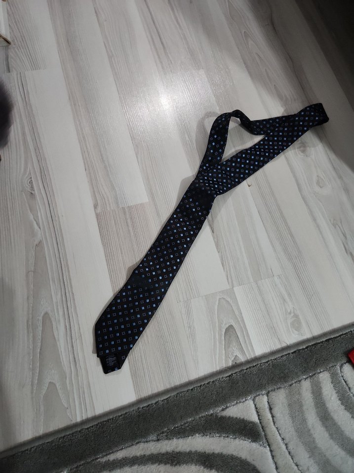 Klasik Lacivert Erkek Kravat - Görsel 2