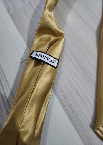 Parlak Bej Erkek Kravat - Görsel 5