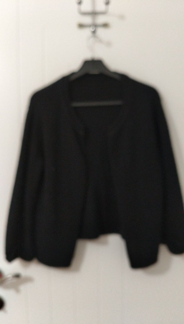 Siyah Kadın  Midi Hırka - Görsel 2