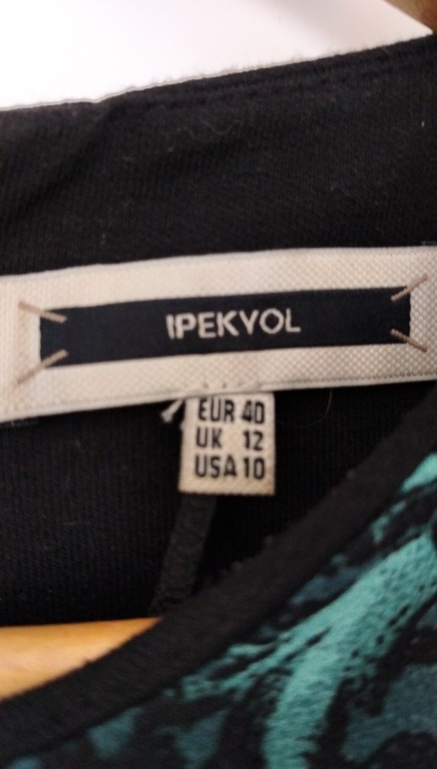 Desenli Siyah Uzun Kollu Uzun Elbise - Görsel 3