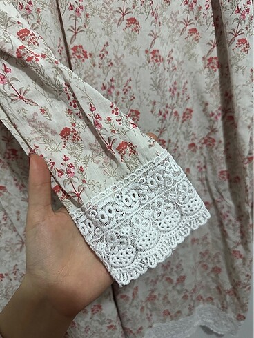 xl Beden Çiçekli işlemeli tunik