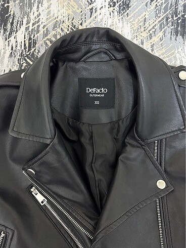 xs Beden Biker Deri Ceket