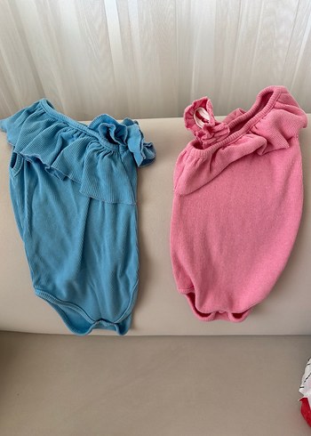 Pembe Fırfırlı Askısız Bebek Body