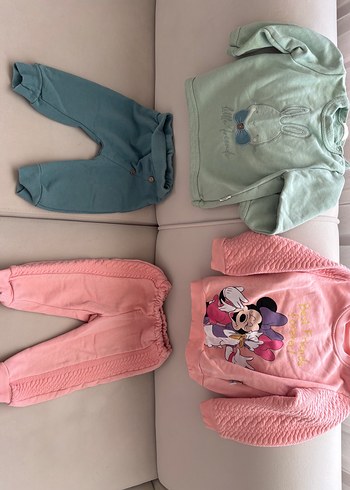 Uzun Kollu Örgü Bebek Kız Takımı - Pembe