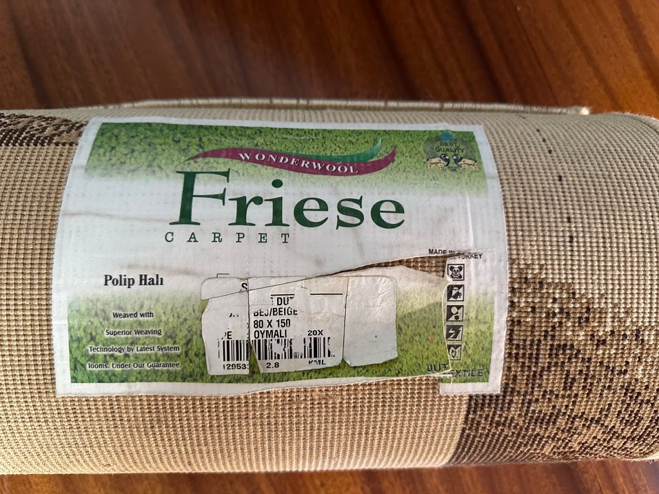 Bej Bohem Tarzı Parlak Desenli Halı - Görsel 2