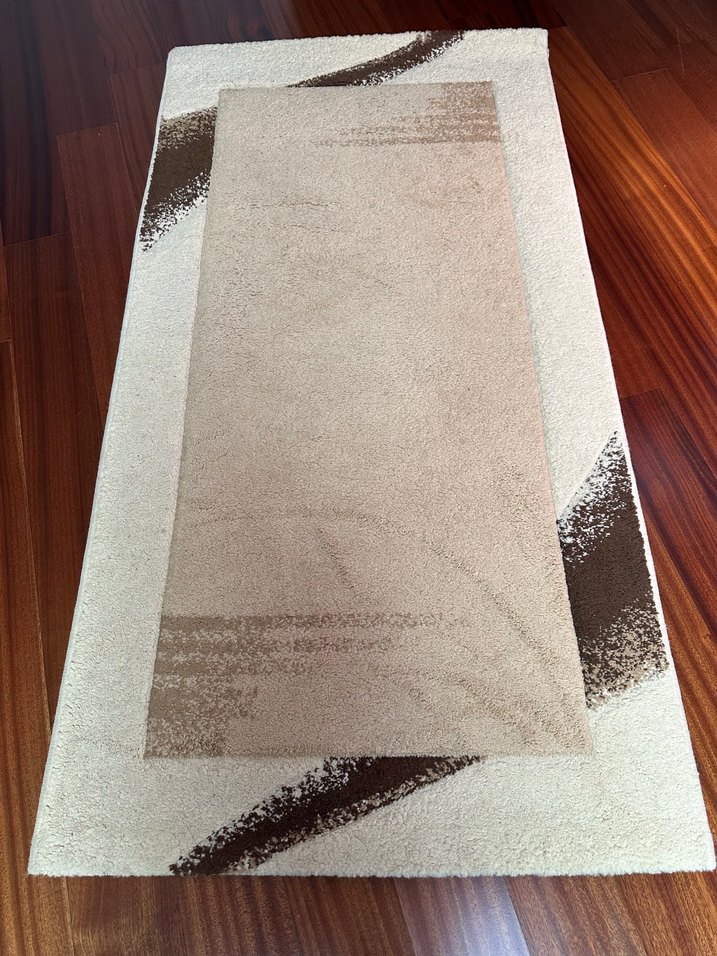 Bej Bohem Tarzı Parlak Desenli Halı - Görsel 3