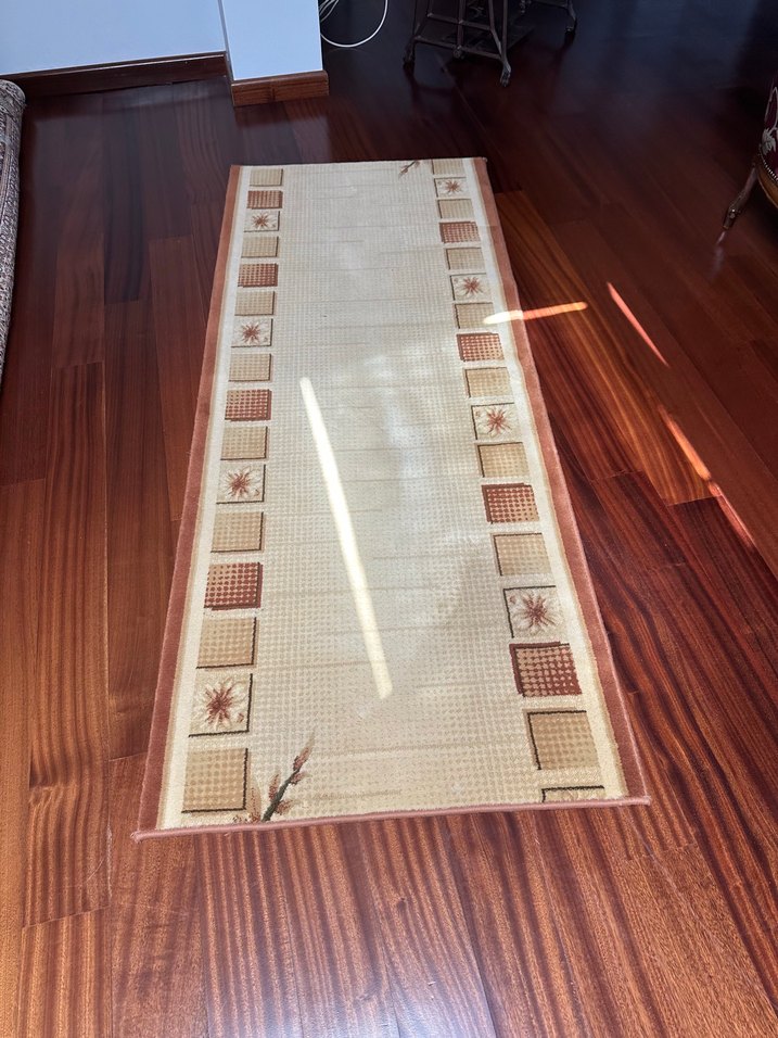 Bej Kareli Klasik Halı - Görsel 4