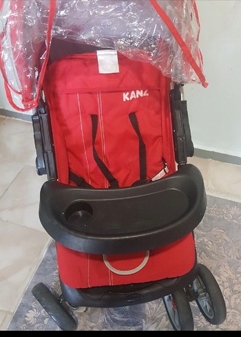 KANZ Kırmızı Bebek Arabası - Görsel 6