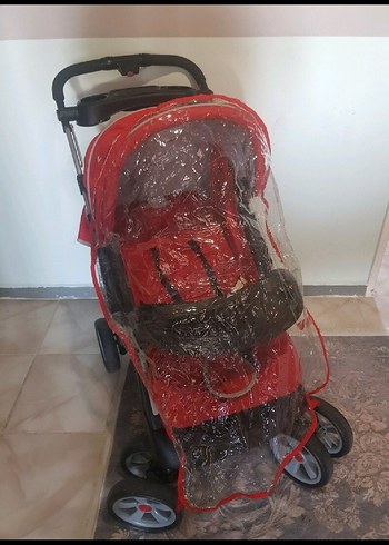 KANZ Kırmızı Bebek Arabası - Görsel 5