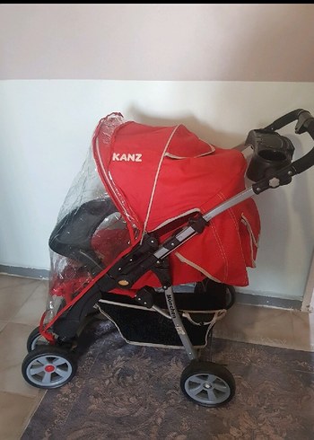 KANZ Kırmızı Bebek Arabası - Görsel 2